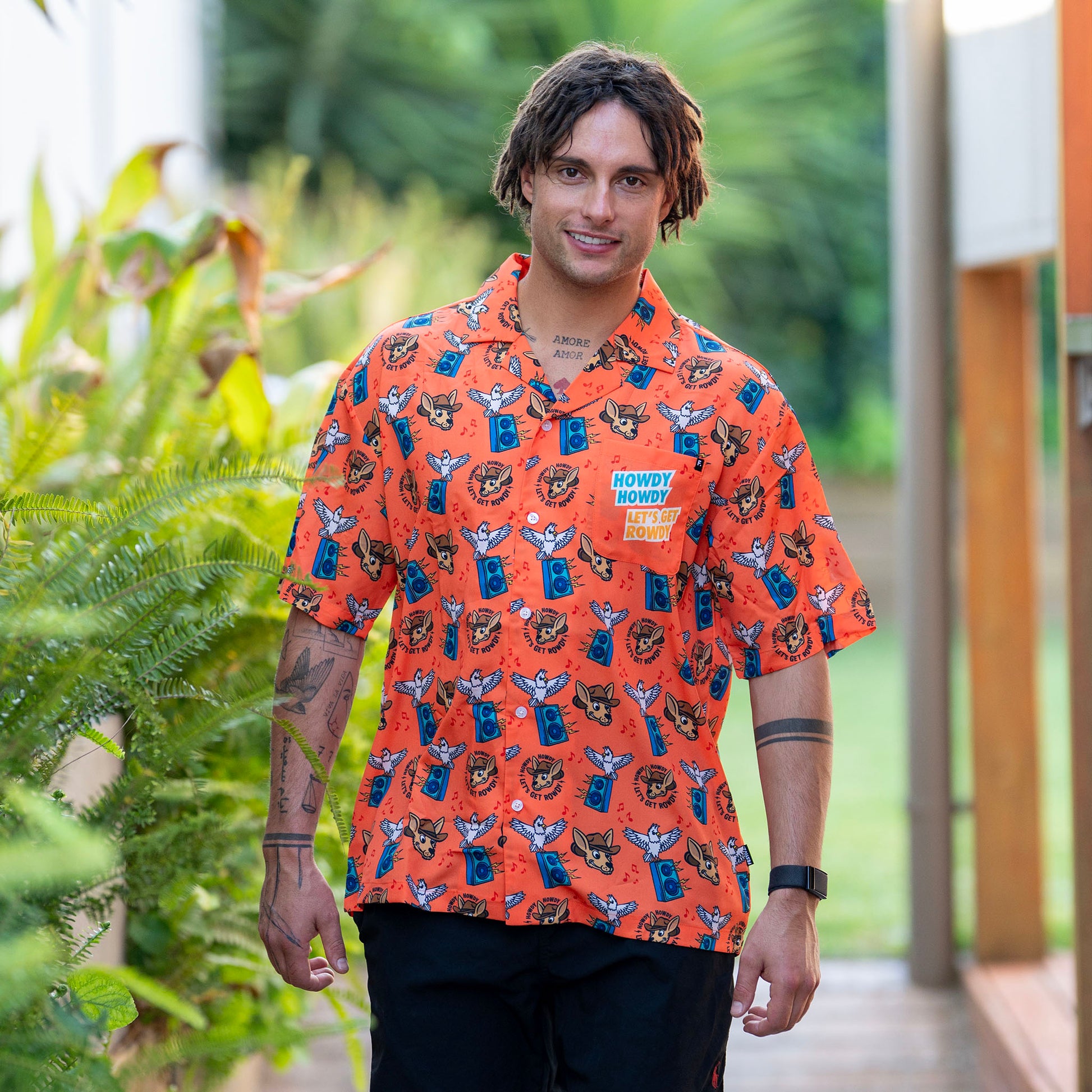 Howdy Howdy Lets Get Rowdy_Hawaiian Party Shirt_Front