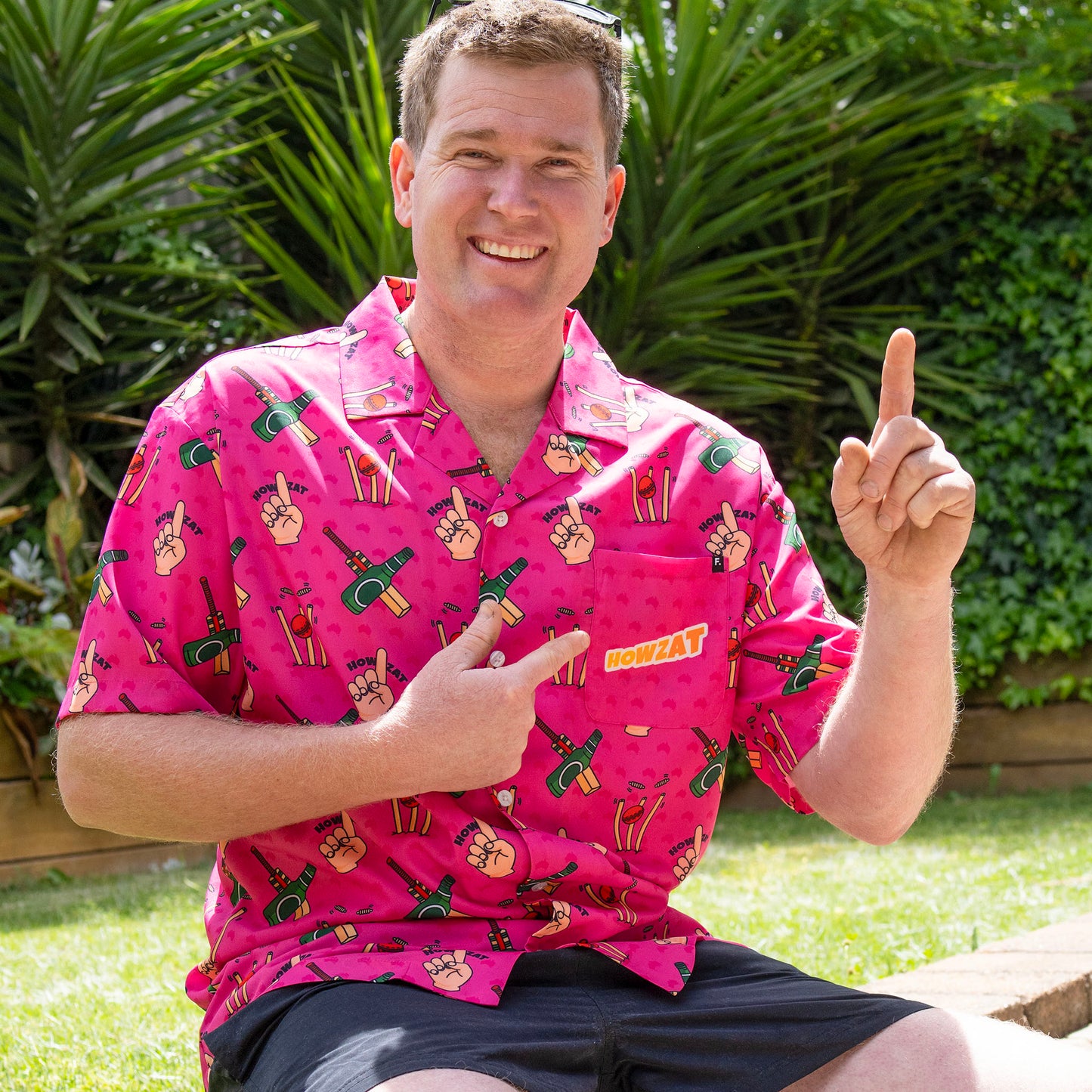 Howzat Aussie Cricket Shirt - Pink