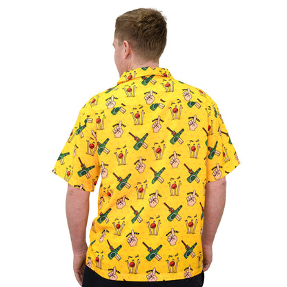 Howzat Aussie Cricket Shirt - Yellow