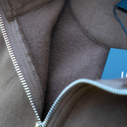 Unisex Quarter Zip Jumper - Chocolate
