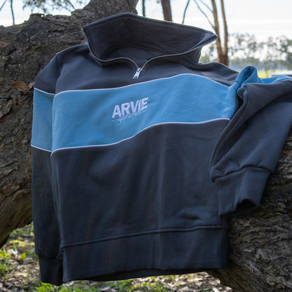 Unisex Quarter Zip Jumper - Gunmetal Grey